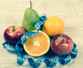 Healthy diet, weight loss - concept of healthy eating.