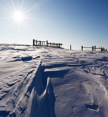 Obraz premium Снег, завалы, зима