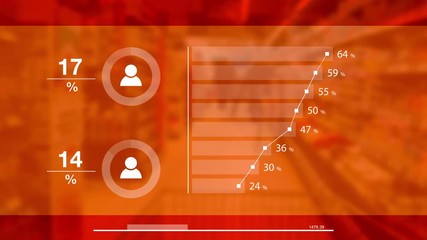 Supermarket or hypermarket smart shopping, using new technologies and infographics statistical data with charts and diagrams to analyze purchase habits of customers - Powered by Adobe