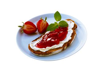 Strawberry jam sandwich