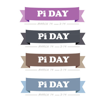 Pi day Tagline Logo Vector