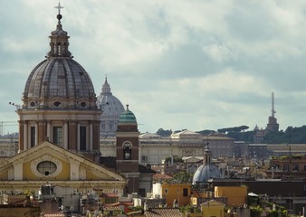 Fototapeta na wymiar Rome from the height
