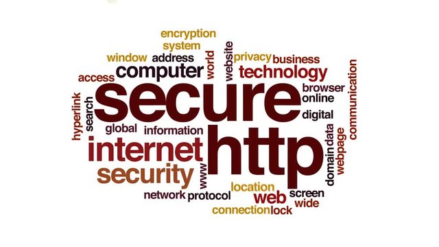 Secure HTTP animated word cloud.