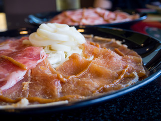 Sukiyaki or Shabu shabu Fresh pork slices