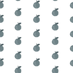 Seamless Doodle Fruit Background Pattern : Vector Illustration