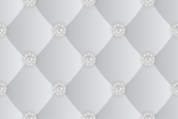 Seamless background with silver upholstery. There is an option in the vector.