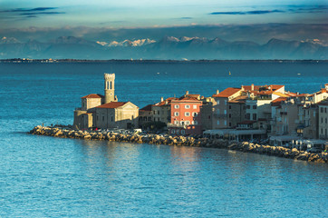 old mediaval town on piran peninsula