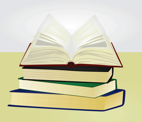 Set of books vector