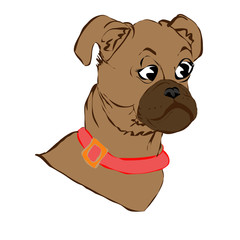Vector illustration of a dog head