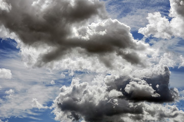 Obraz premium Cumulus and Cirrus clouds