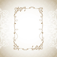 Vector decorative frame. Elegant element for design template.