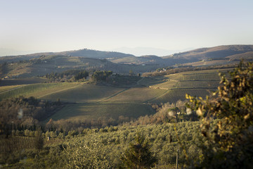 Fototapeta na wymiar Toscana Chianti landscape winter