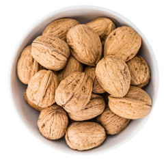 Walnuts isolated on white
