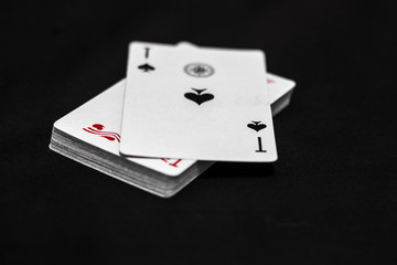 Playing cards/ dark background