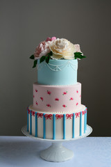 Colorful wedding cake