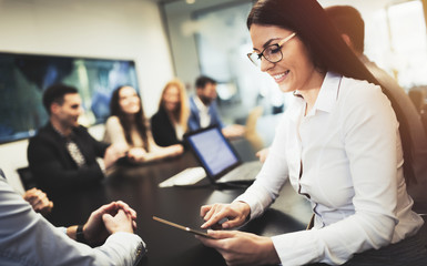 Business people conference in modern office