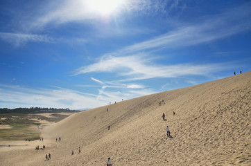 鳥取　青空と鳥取砂丘