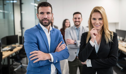 Group of professional successful business people