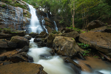 Tard Mok waterfall is located in Mae Ram district of Chiang Mai province, Thailand.