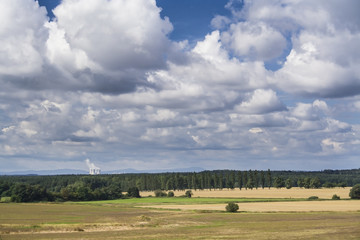 Obraz premium landscape with nuclear power plant