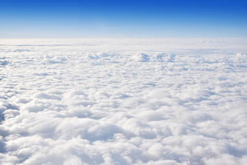 View of cloudscape with blue sky in sunny day