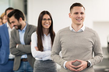 Group of happy business people