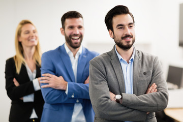 Group of professional successful business people