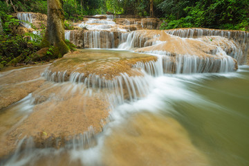 Gao Fu waterfall, the name was given after the name of the landlord and is located in Ngao district...