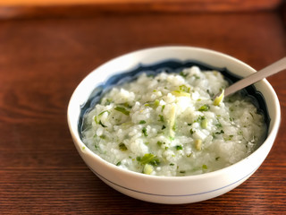 Gastrointestinal friendly garlic porridge(Nanakusagayu)