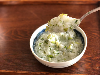 Gastrointestinal friendly garlic porridge(Nanakusagayu)