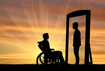 Obraz na płótnie Canvas Rehabilitation disabled man