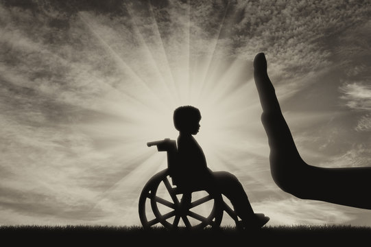 Social Issues disabled child concept