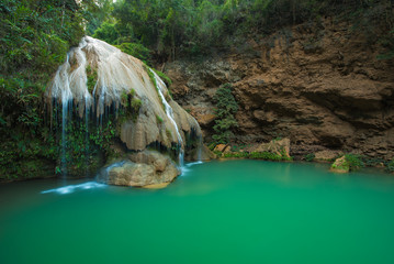 Gor Luang waterfall is located in Mae Ping national park, Li district, Lamphun province of...