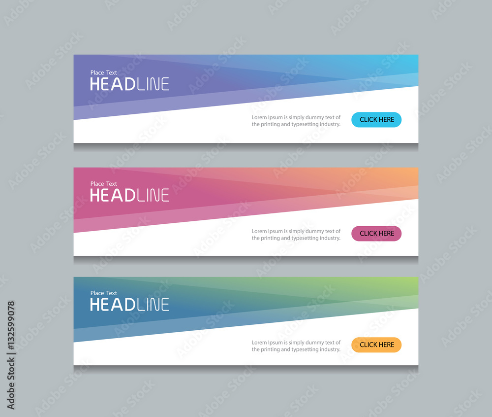 Poster abstract web banner design background template