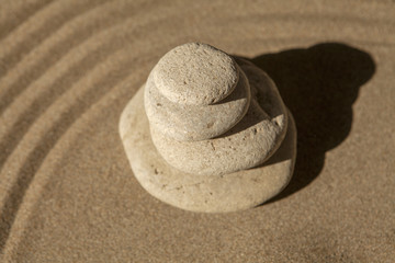 Fototapeta na wymiar galets de méditation zen équilibre