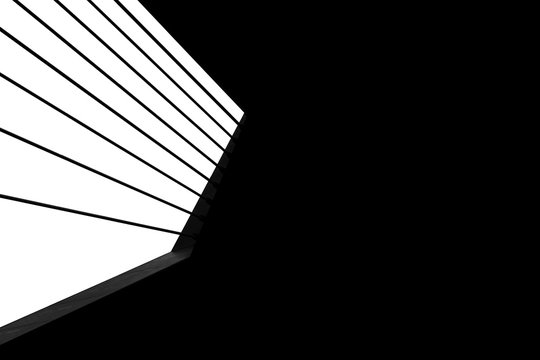 Fototapeta Detail of bridge in black and white
