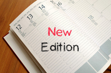 New edition concept on notebook