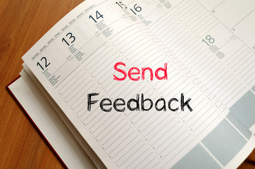 Send feedback concept on notebook