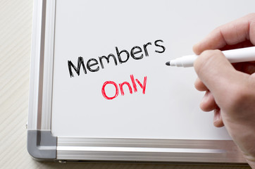 Members only written on whiteboard