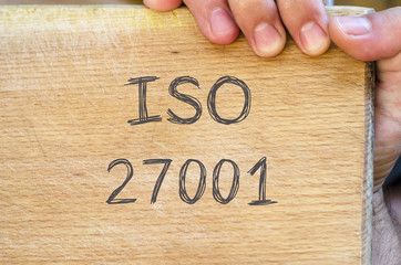Iso 27001 text concept