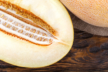 ripe cut melon