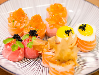 Sushi & Sashimi - Japanese Food, plate ready zoom
