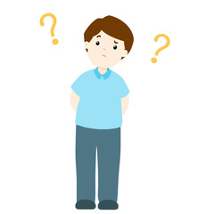 Man wondering cartoon character vector
