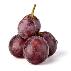 Red grape berry bunch isolated on white background cutout