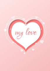 Valentines card heart