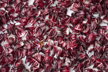 close up sun-dried roselle