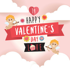 Happy Valentine Day design background Vector Illustration
