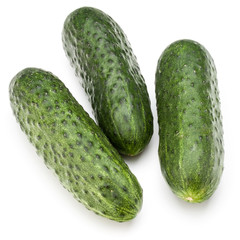 Cucumber vegetable isolated on white background cutout