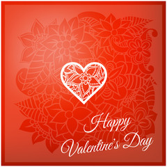 Happy valentines day and weeding design elements. Vector illustration. Hearts. Doodles and curls.