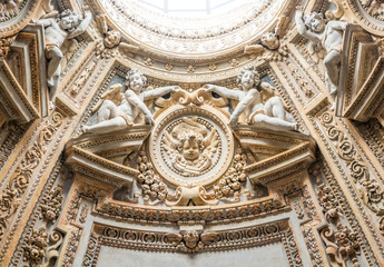 Fototapeta na wymiar Baroque dome of a side chapel in San Pietro in Montorio Church, Rome